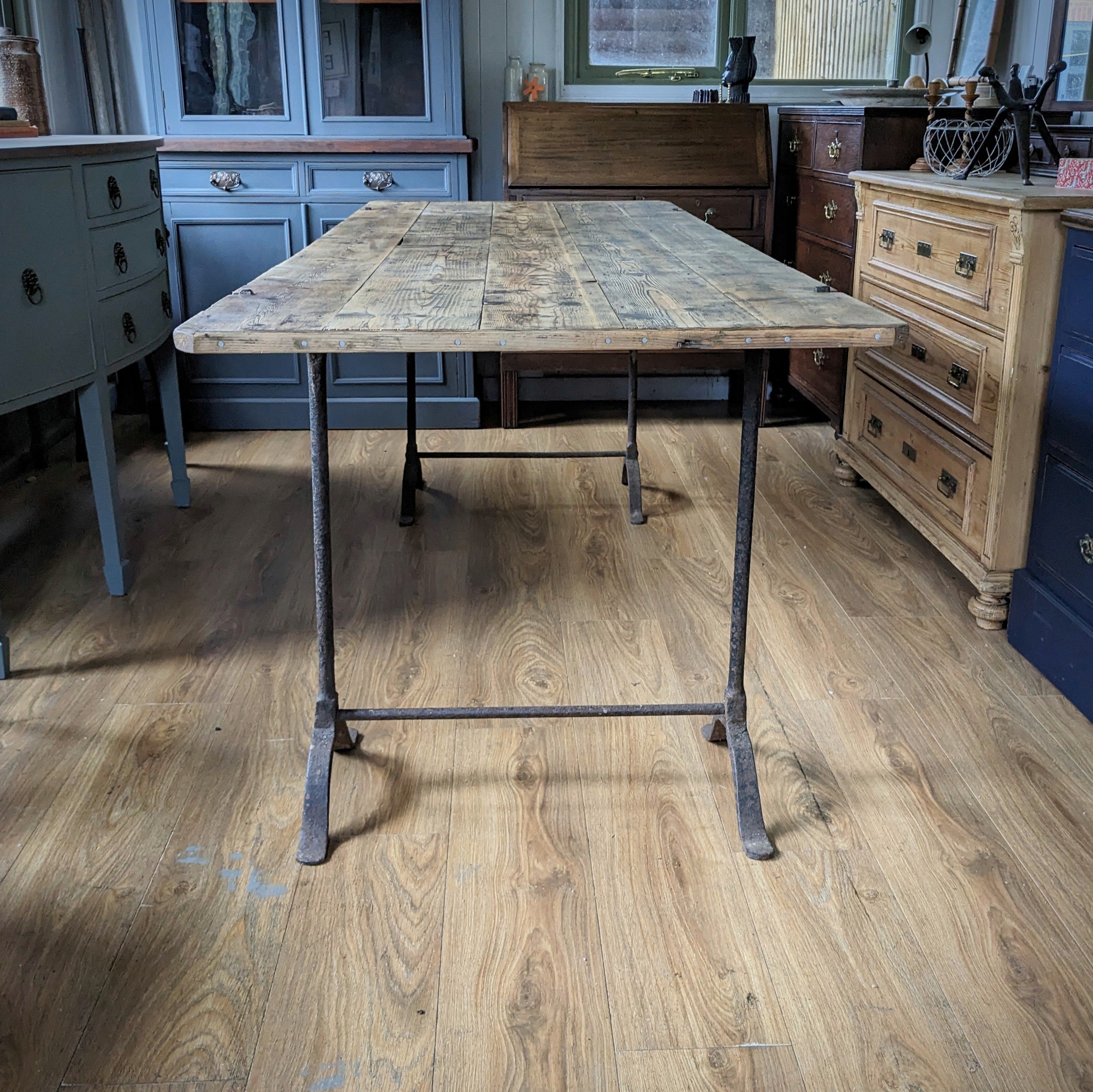 Antique trestle tables store for sale