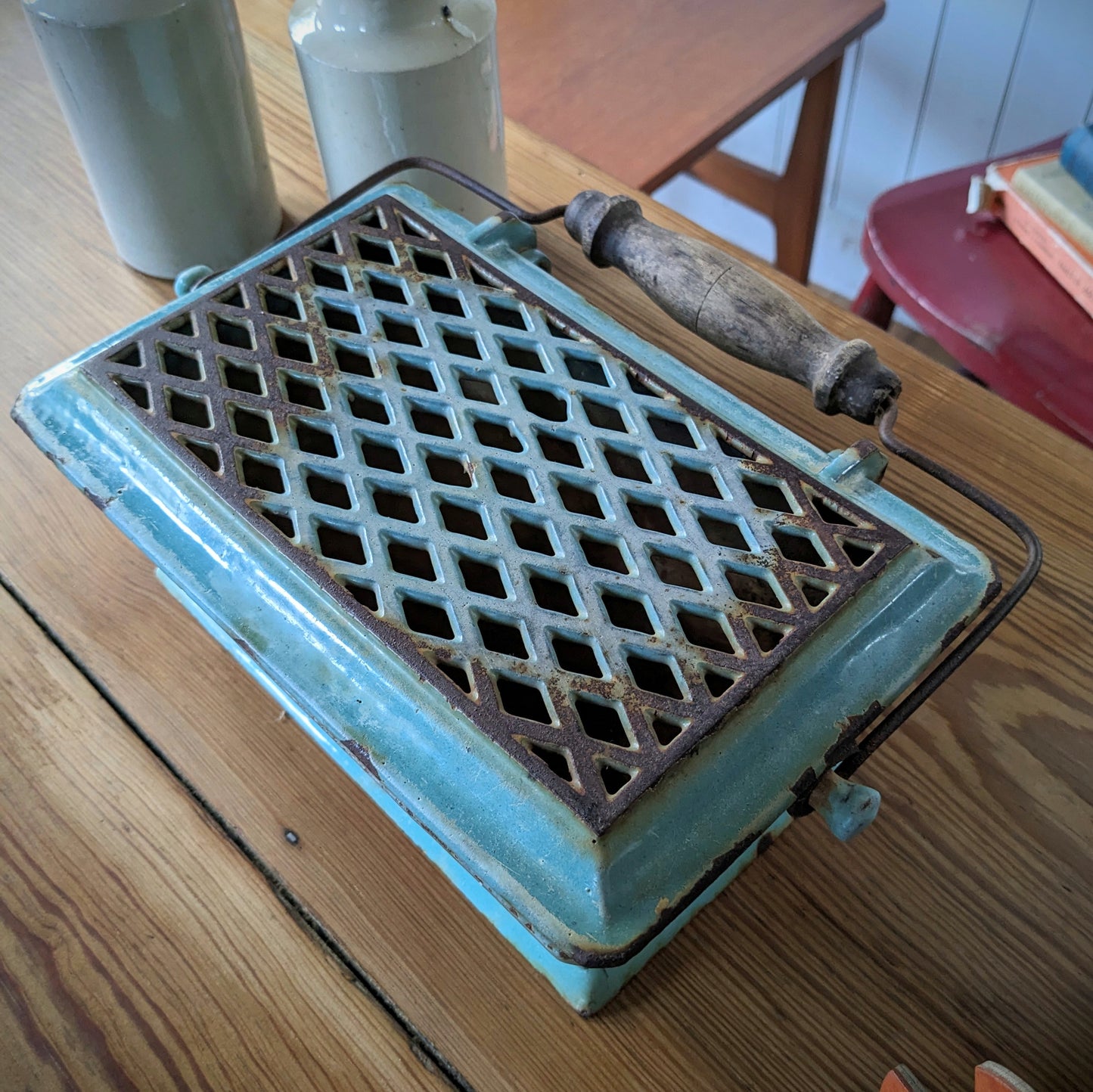 Antique French Enamel Foot Warmer