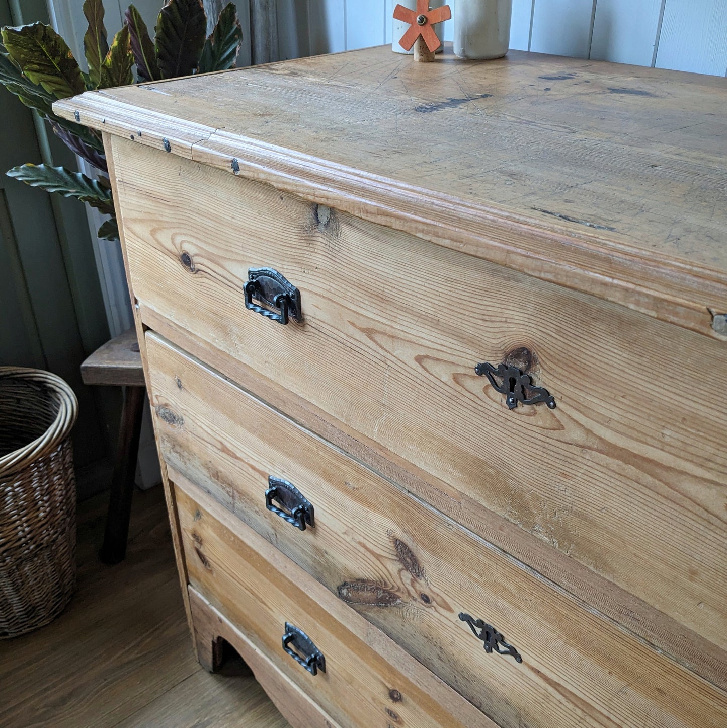 Rustic French Antique Chest of Drawers