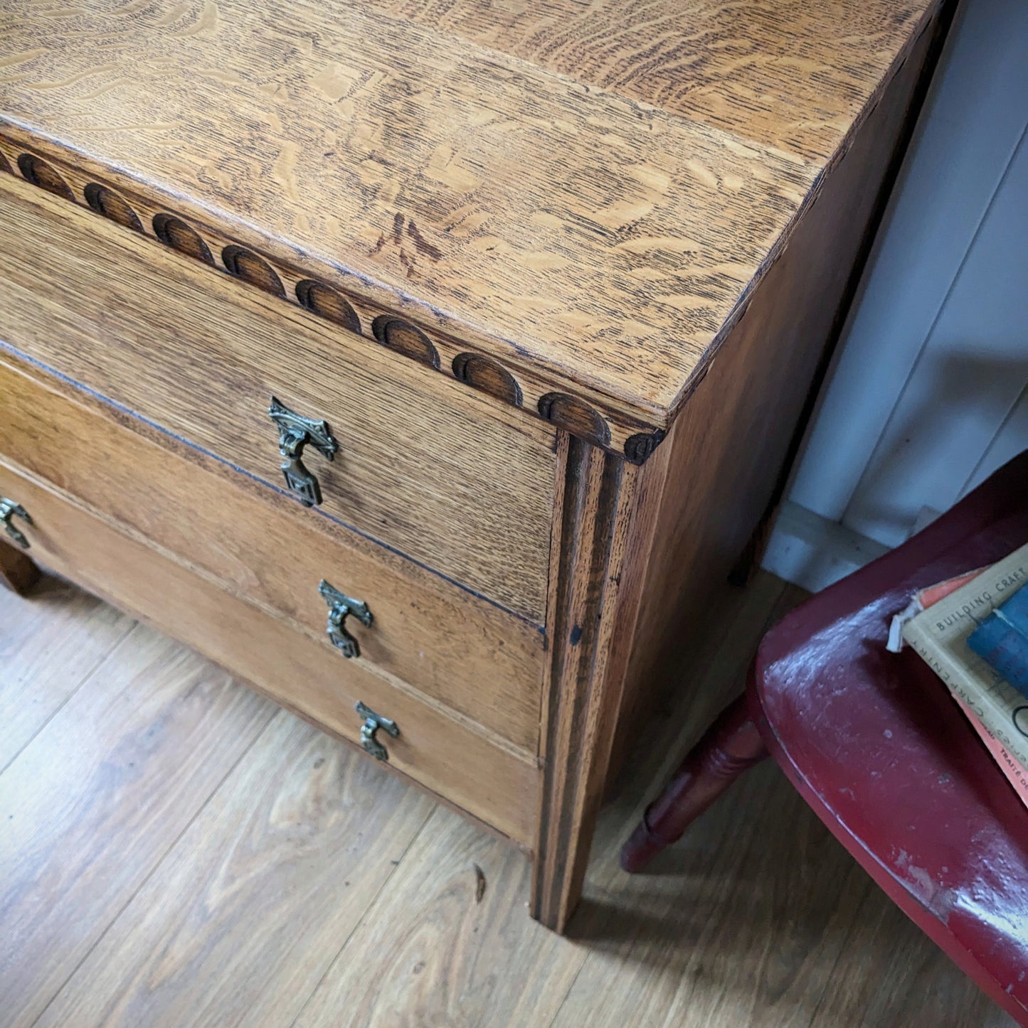 Small Vintage Oak Chest of Drawers