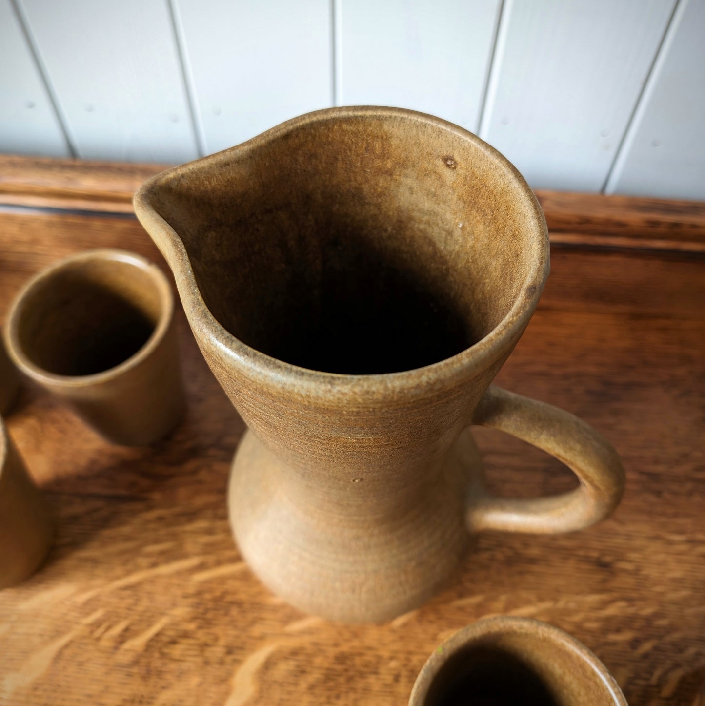 Vintage French Water Jug and Six Tumblers