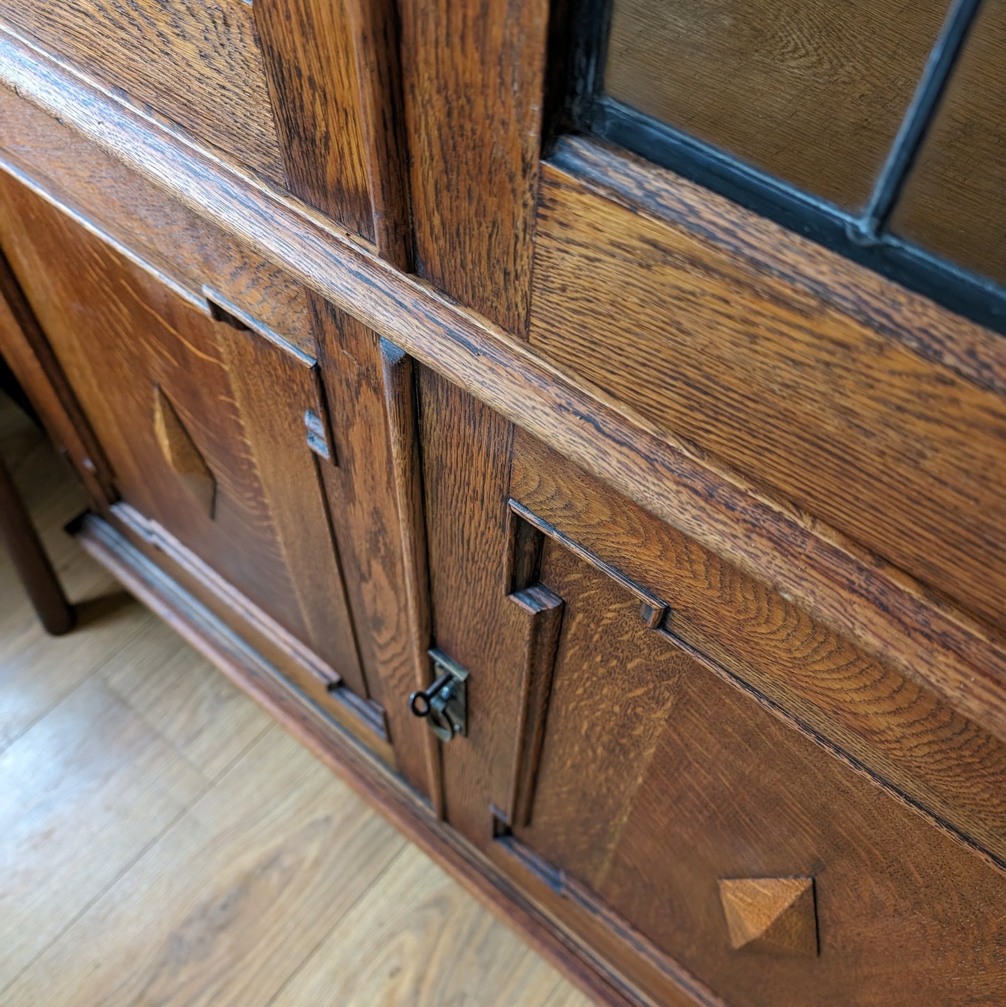 Antique Glazed Oak Bookcase