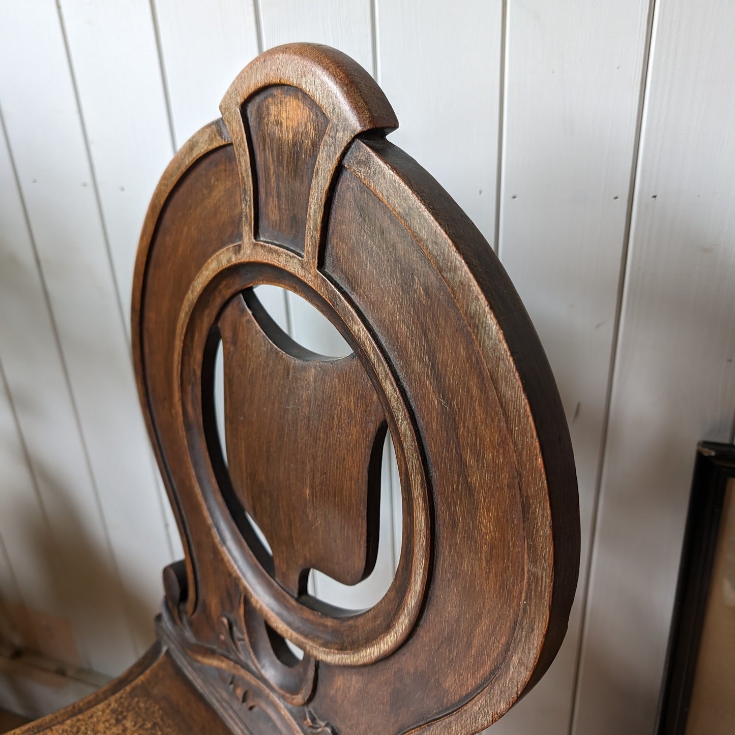 Antique Shield Back Hall Chair