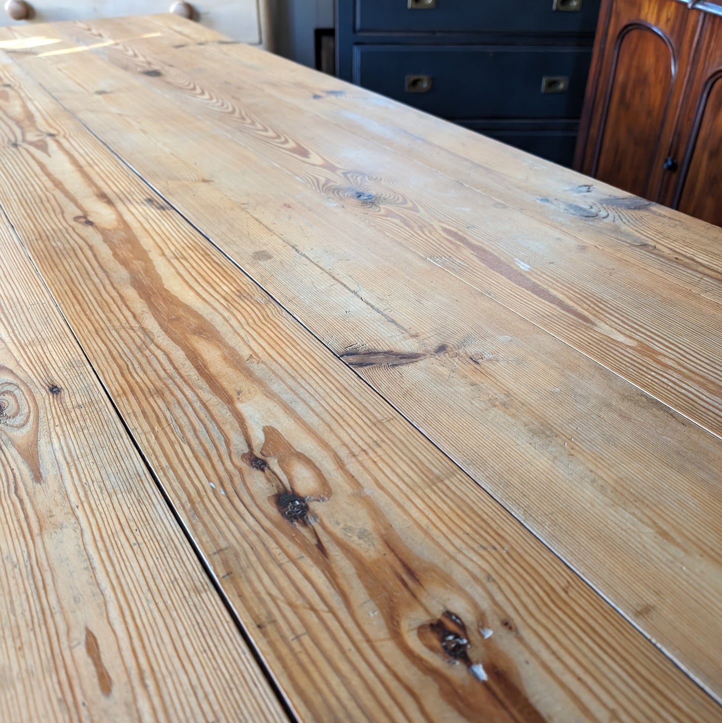 Vintage Pine Trestle Table