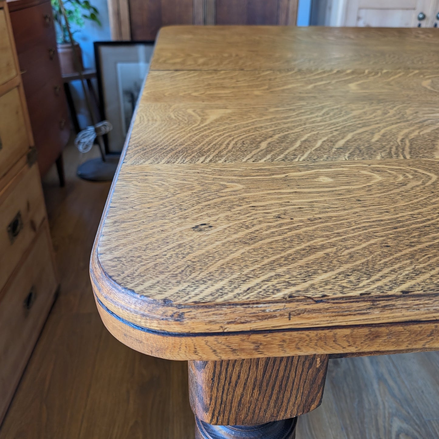 Large Oak Victorian Dining Table