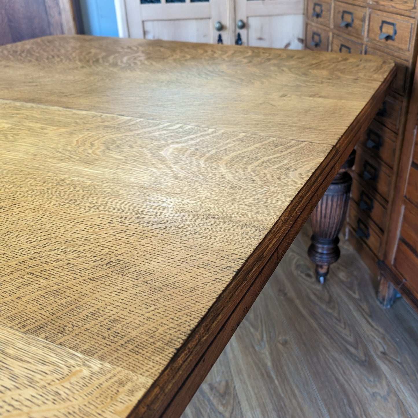 Large Oak Victorian Dining Table