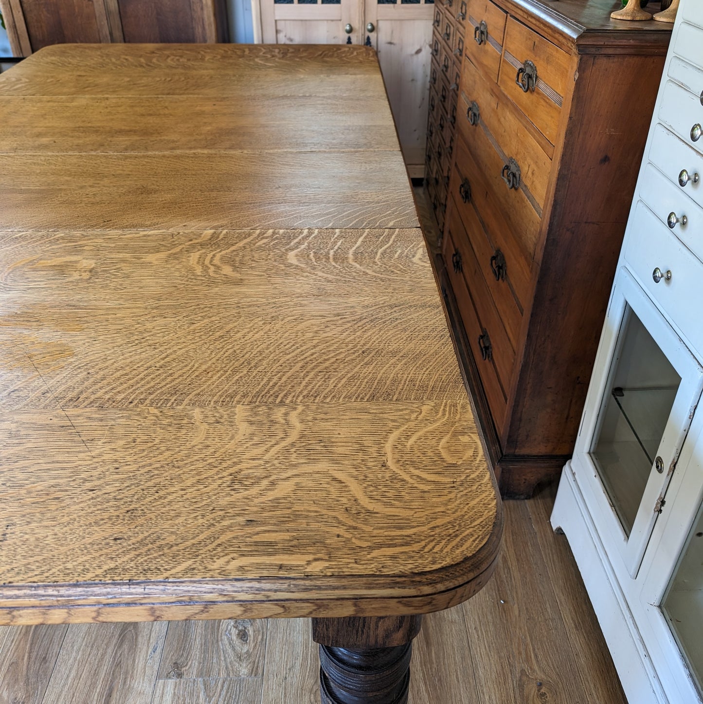 Large Oak Victorian Dining Table