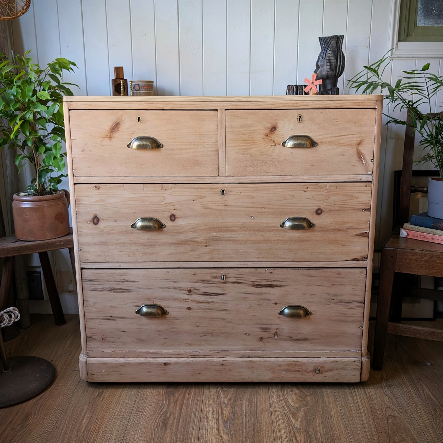 Bleached Victorian Pine Chest of Drawers