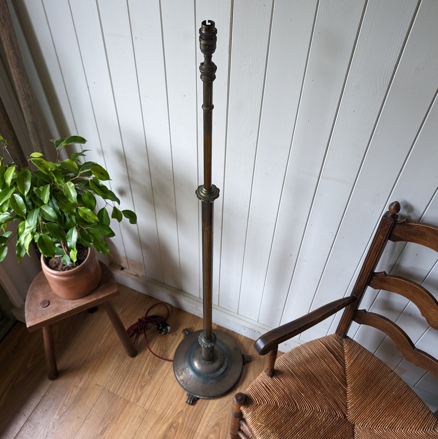 Antique Height Adjustable Floor Lamp