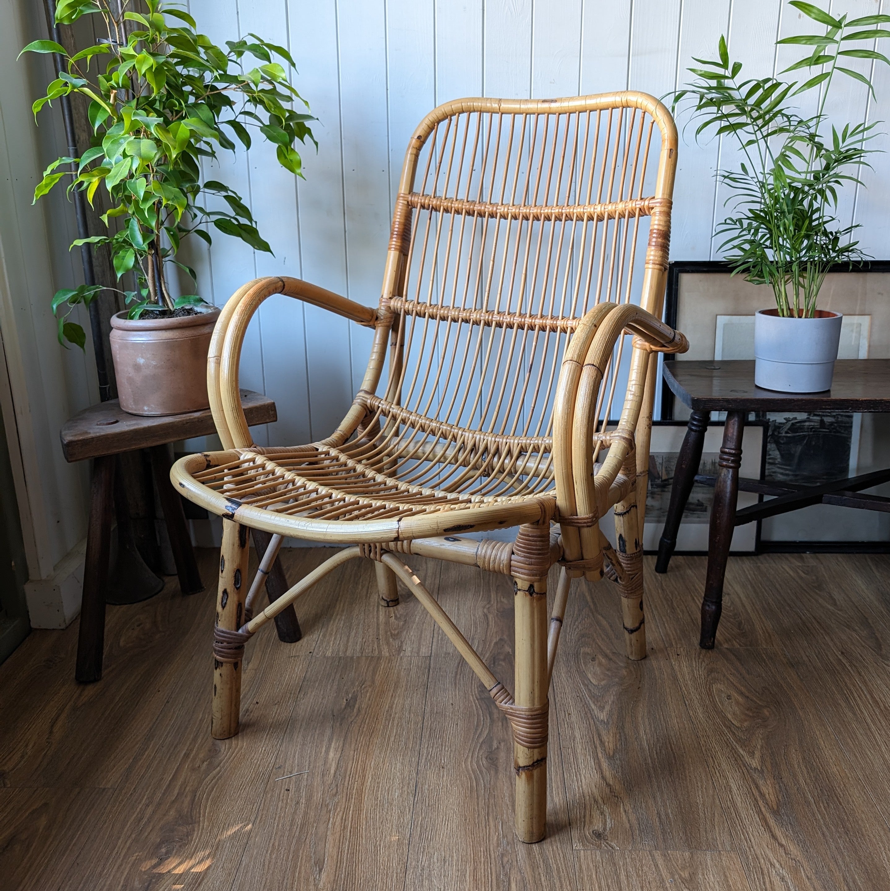 Mid Century Bamboo Armchair