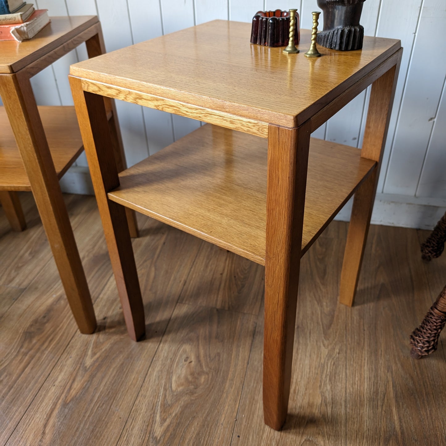 Pair of Ministry of Defence Oak Side Tables