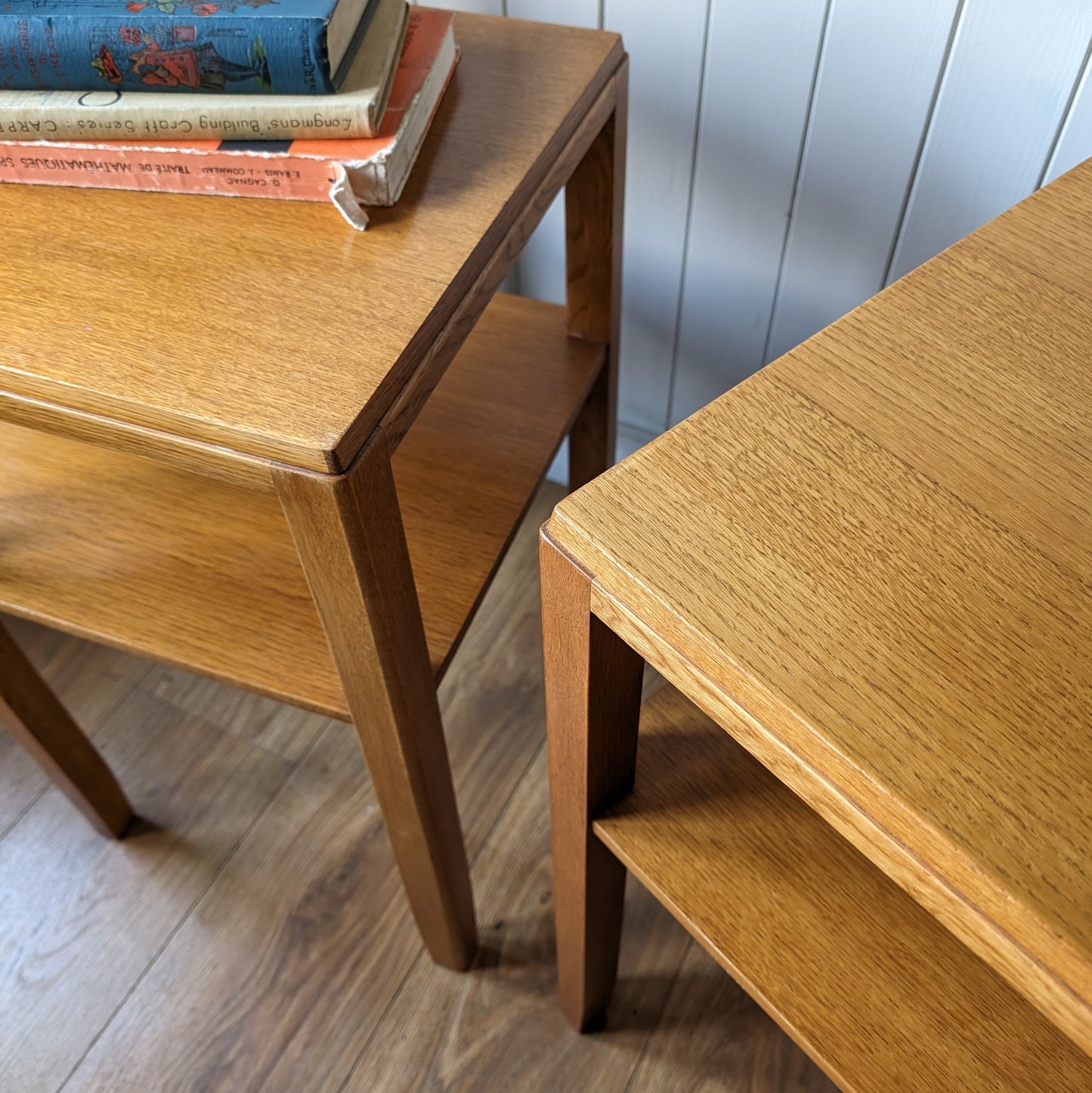 Pair of Ministry of Defence Oak Side Tables