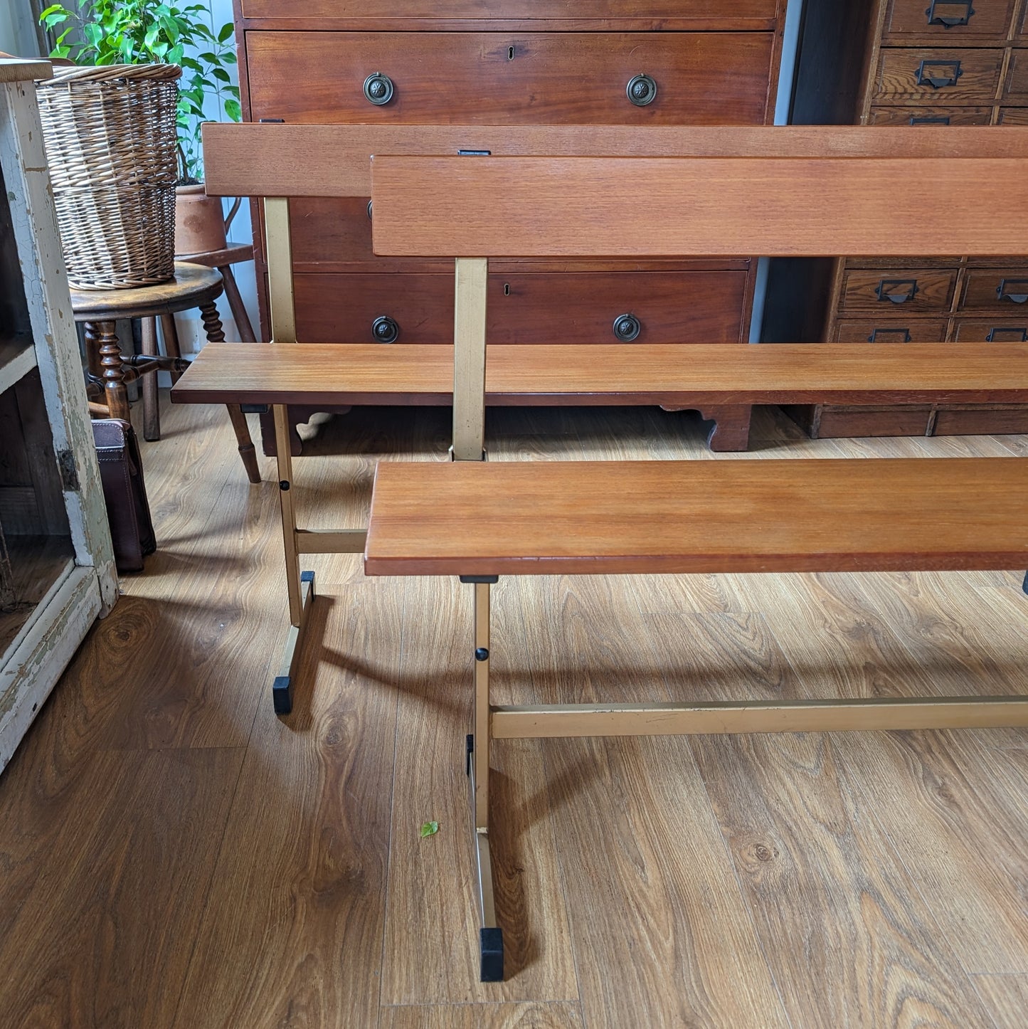 Pair of Vintage Staples Ladderax Benches