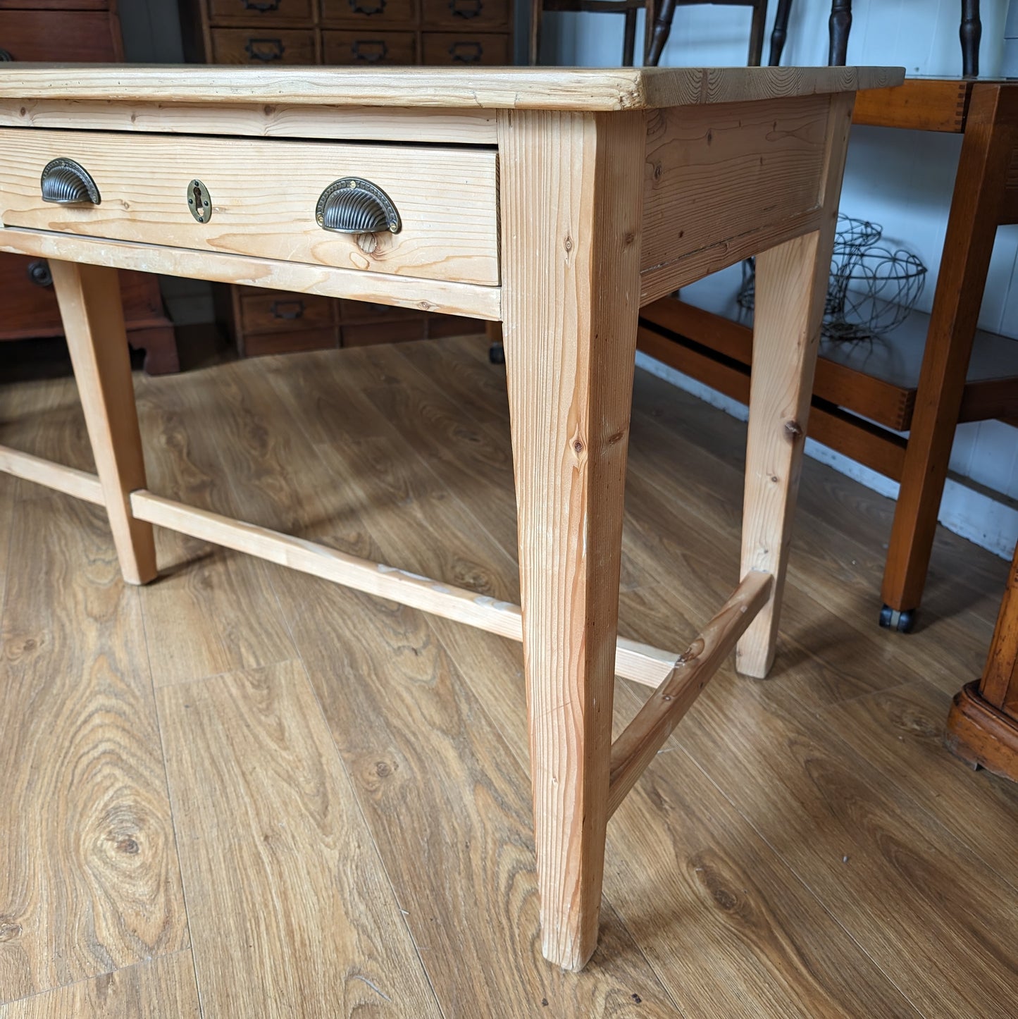 Antique Refectory Table with Matching Benches