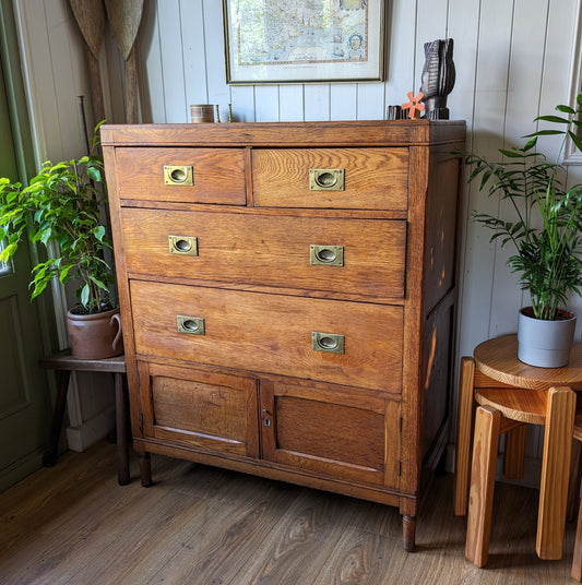Antique Campaign Chest of Drawers