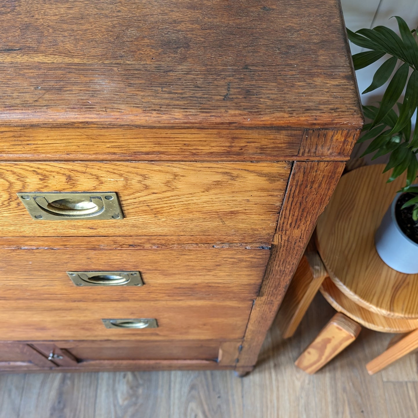 Antique Campaign Chest of Drawers