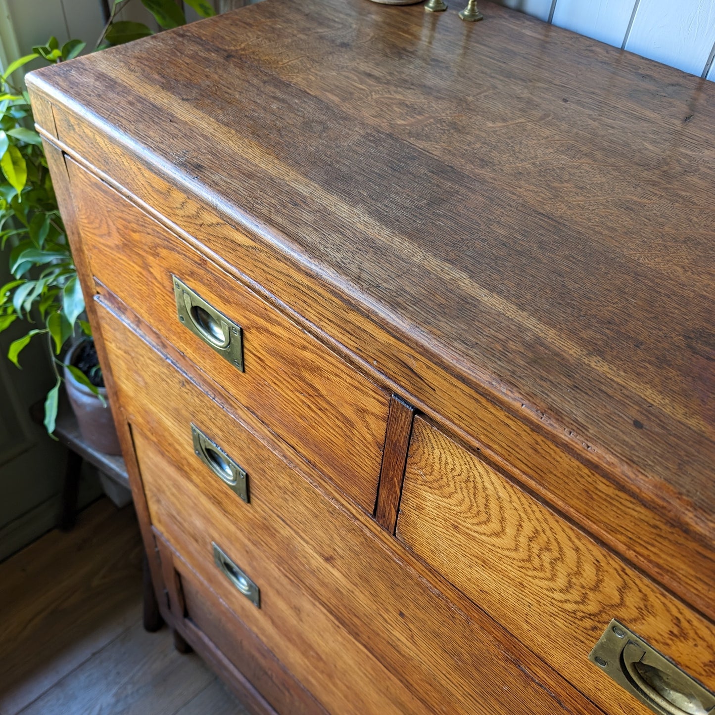 Antique Campaign Chest of Drawers