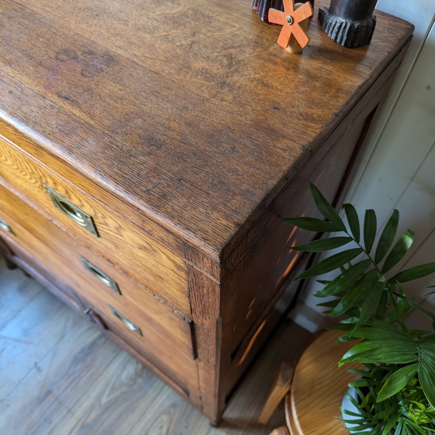 Antique Campaign Chest of Drawers