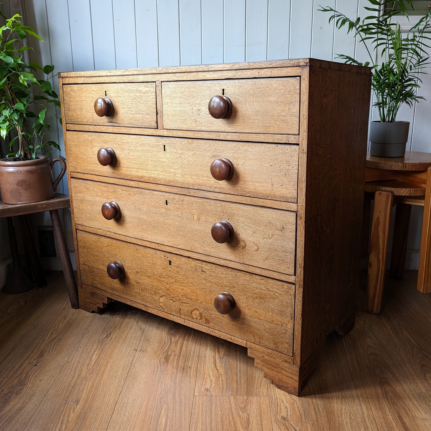 Small Georgian Oak Chest of Drawers