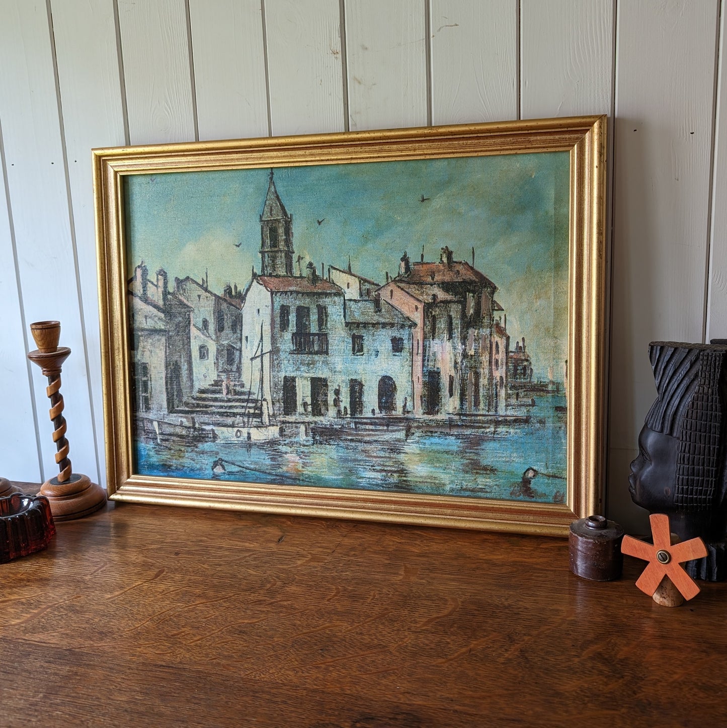 Vintage Original Painting of Venice