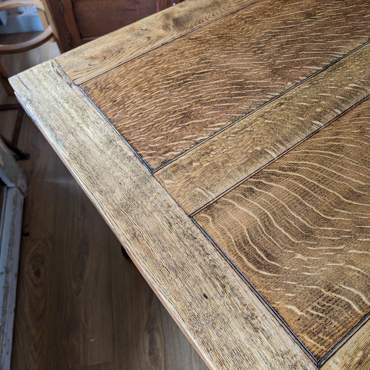 Large Oak Draw Leaf Table