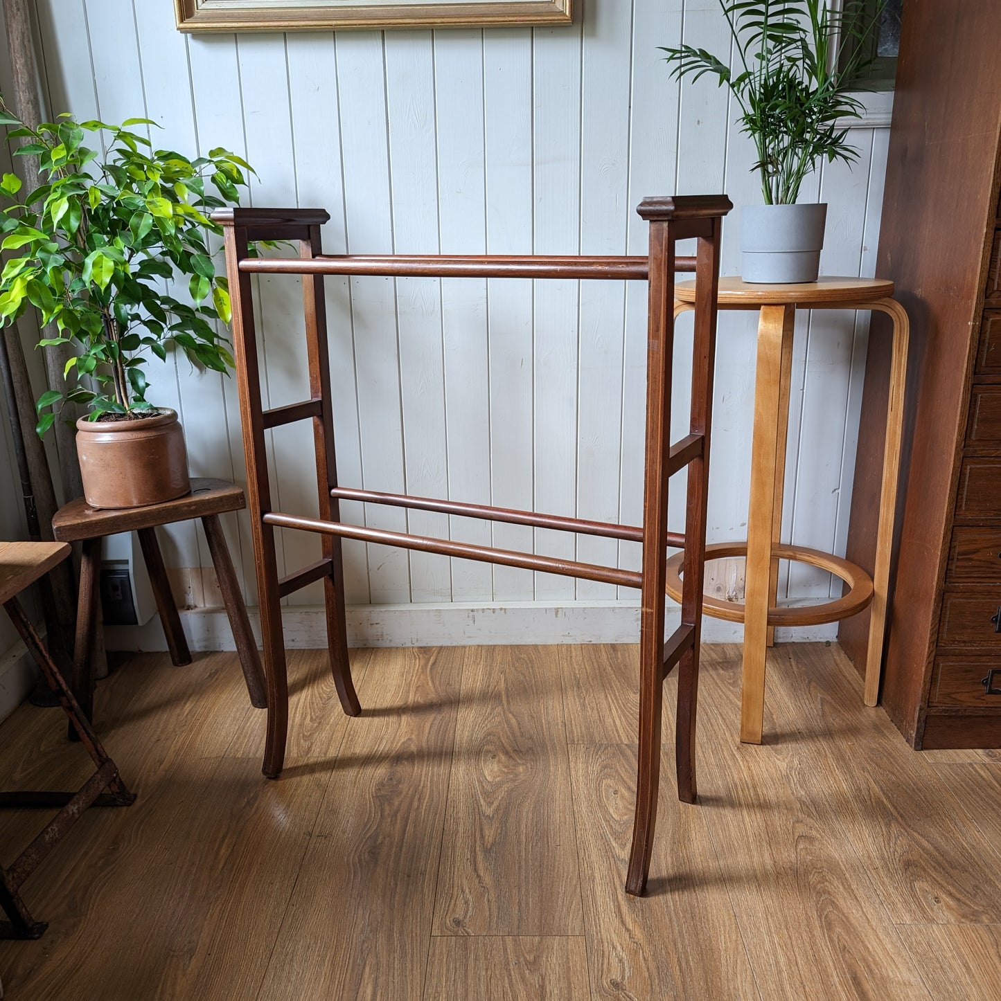 Inlaid Edwardian Towel Rail