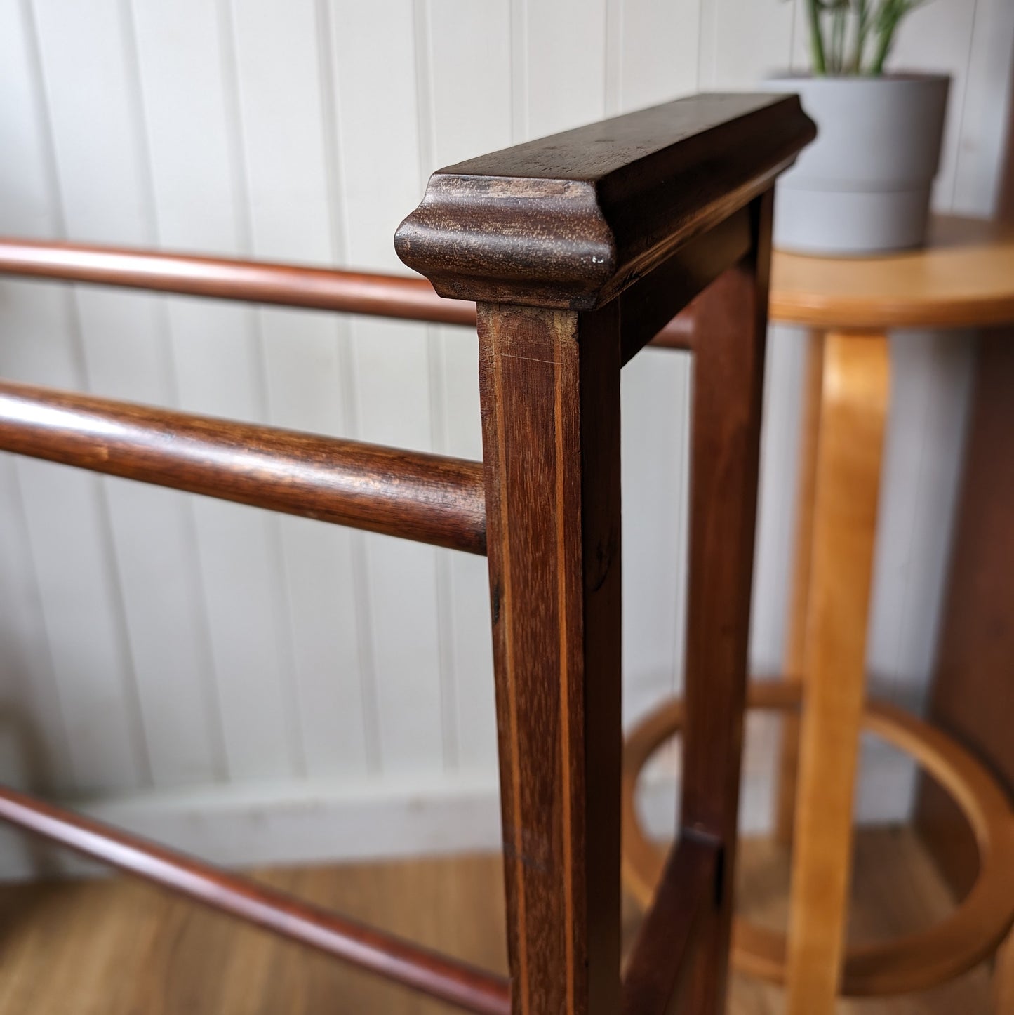 Inlaid Edwardian Towel Rail