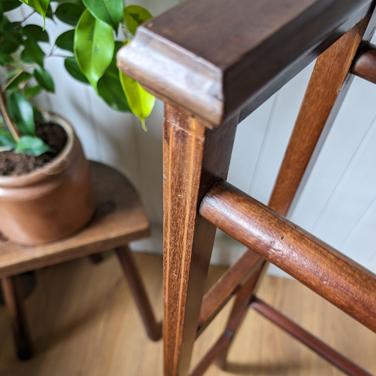 Inlaid Edwardian Towel Rail