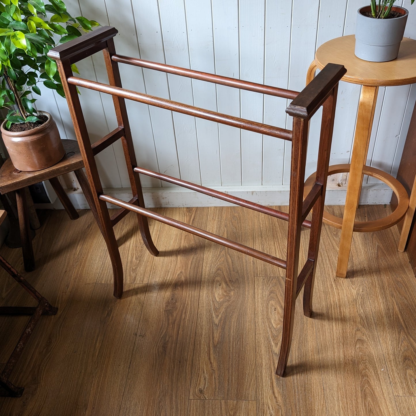 Inlaid Edwardian Towel Rail