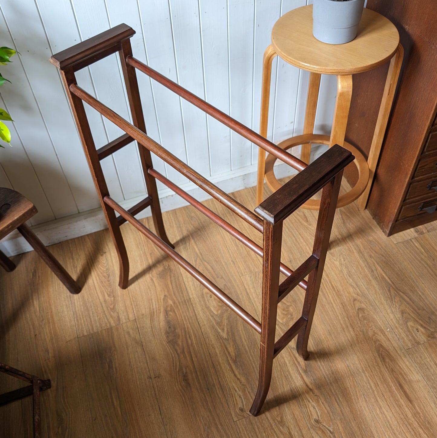 Inlaid Edwardian Towel Rail