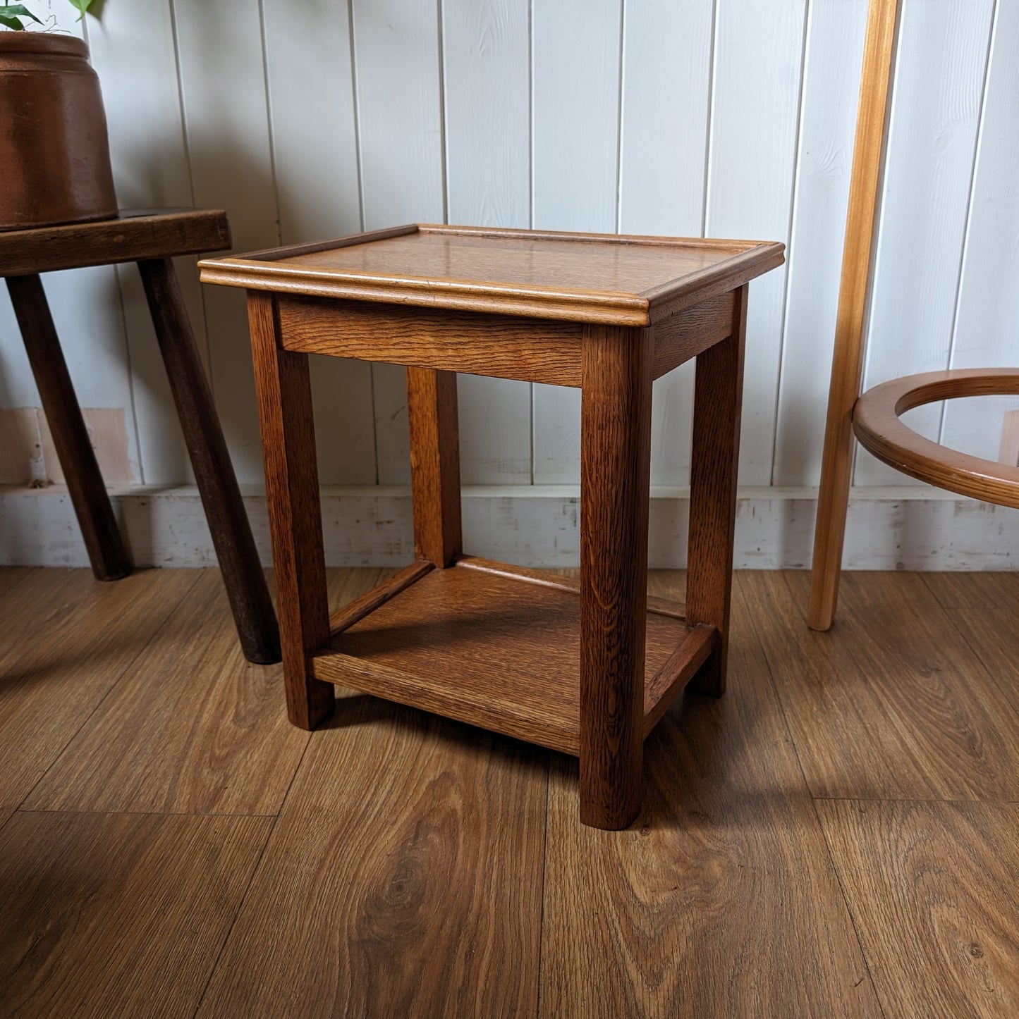 Small Vintage Oak Side Table