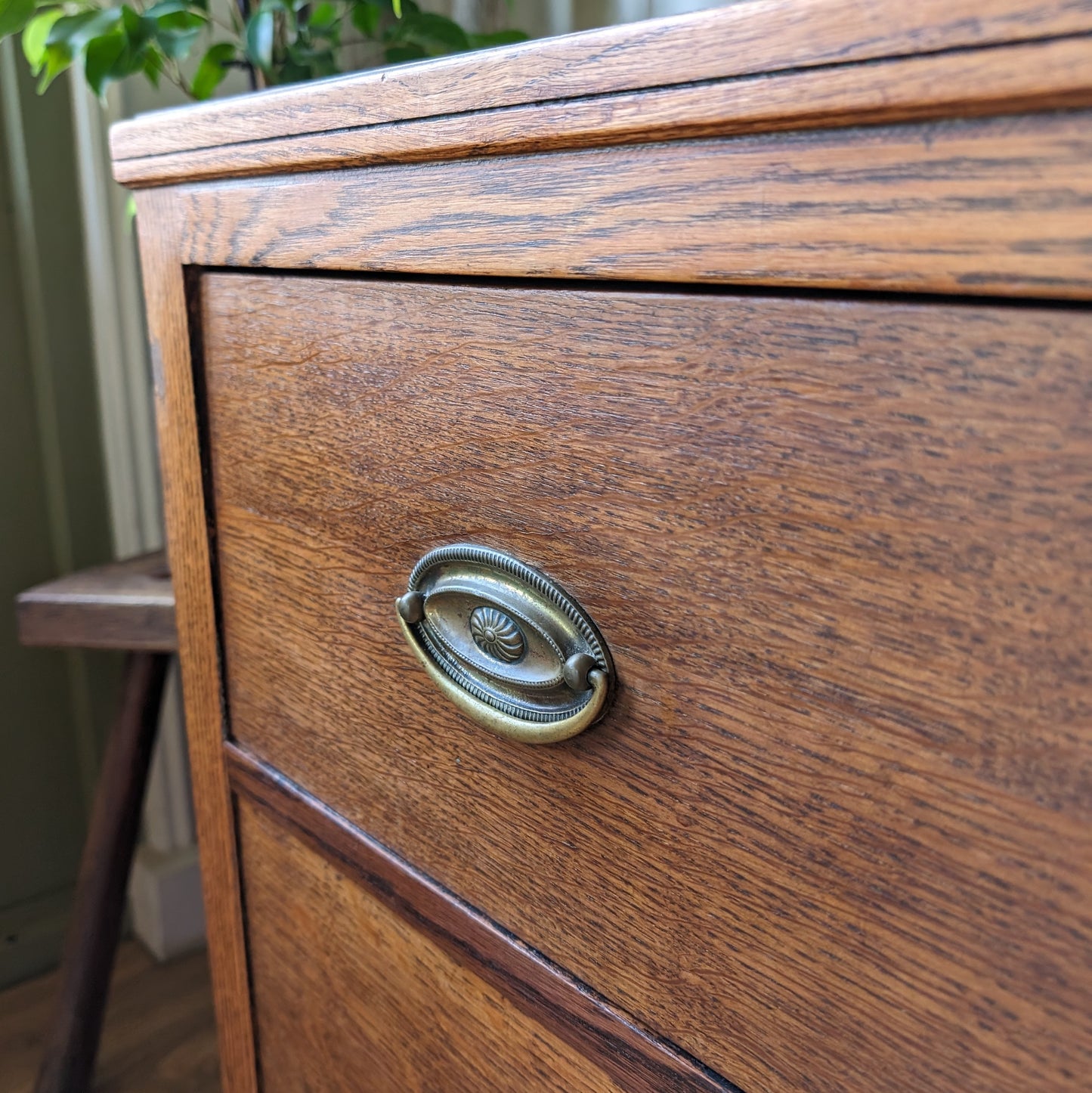 Small Vintage Oak Chest of Drawers