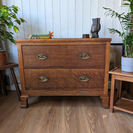 Small Vintage Oak Chest of Drawers