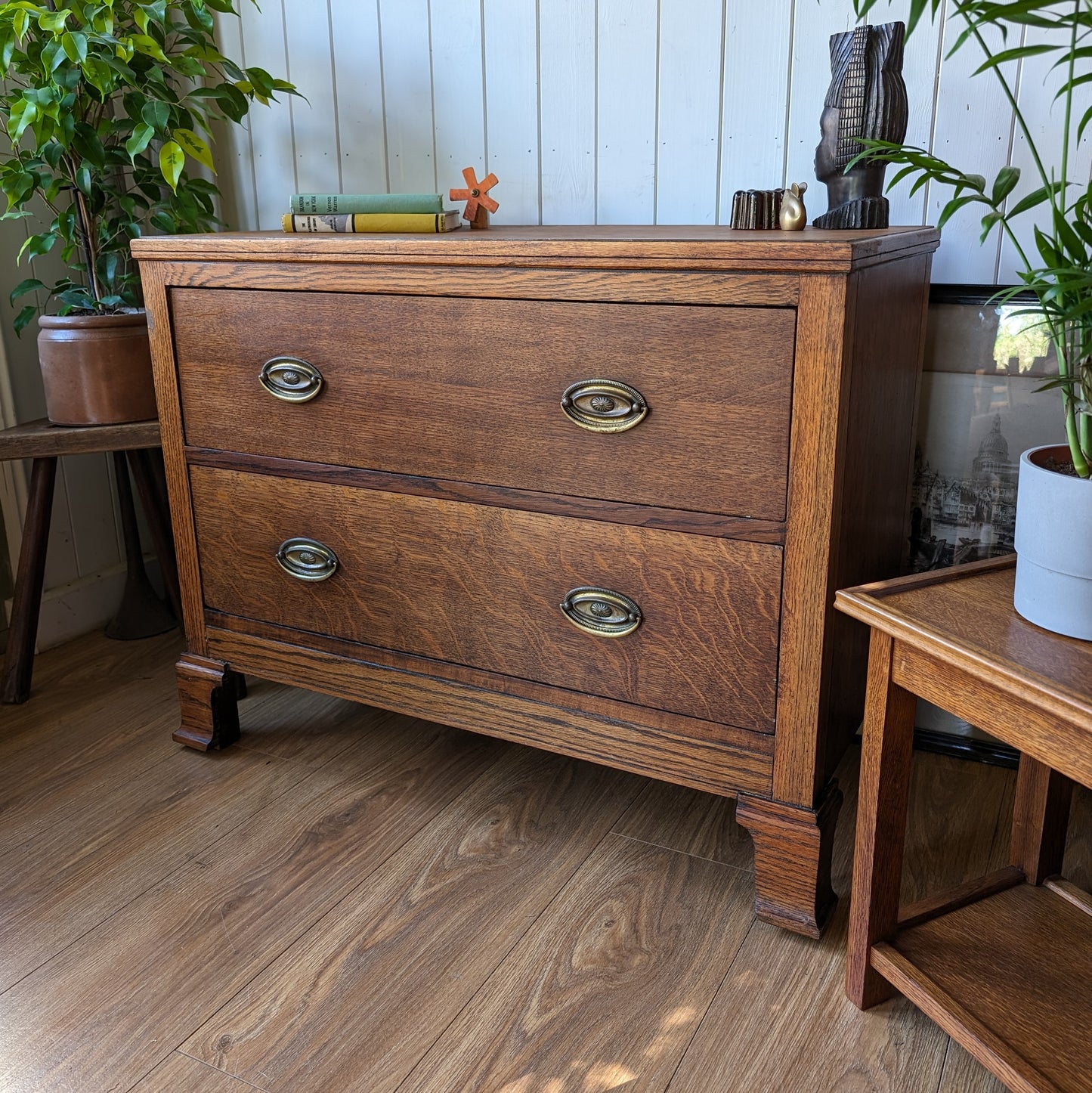 Small Vintage Oak Chest of Drawers