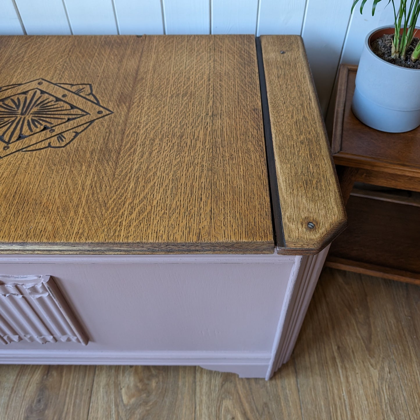 Painted Vintage Blanket Box