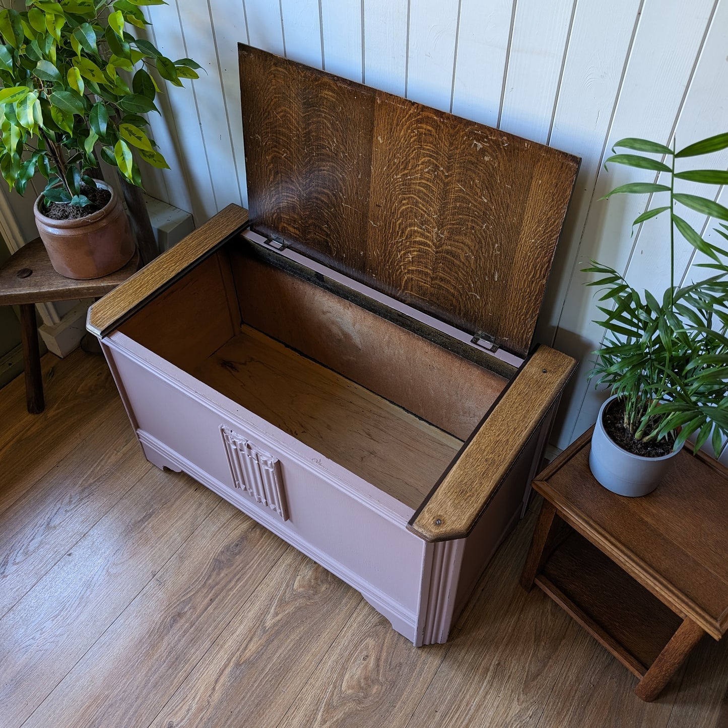 Painted Vintage Blanket Box