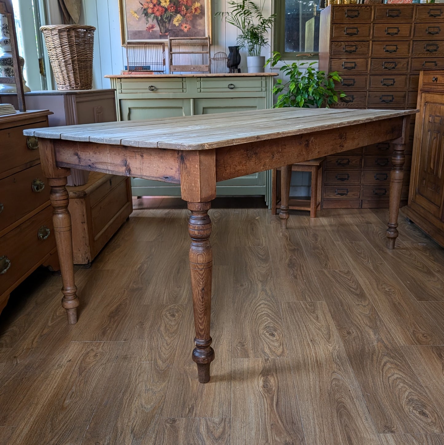 Victorian Pine Farmhouse Table