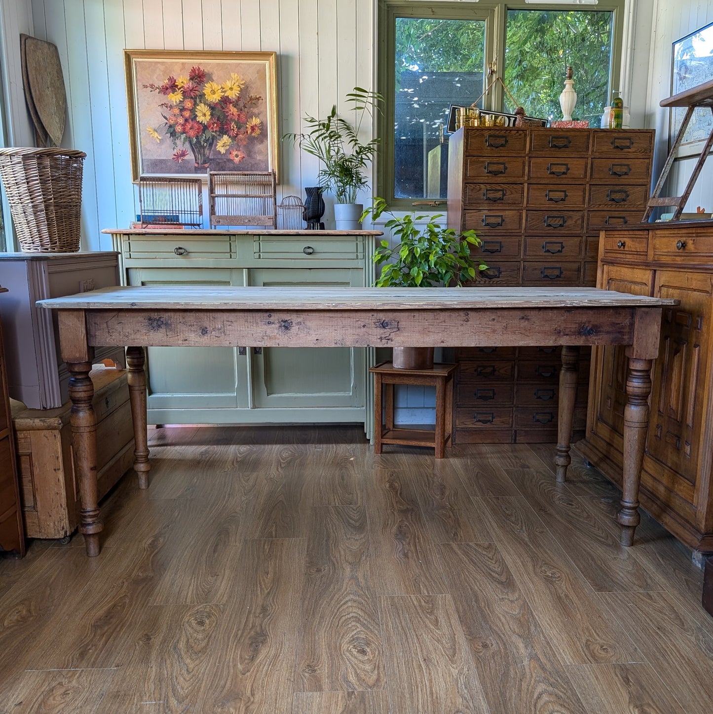 Victorian Pine Farmhouse Table