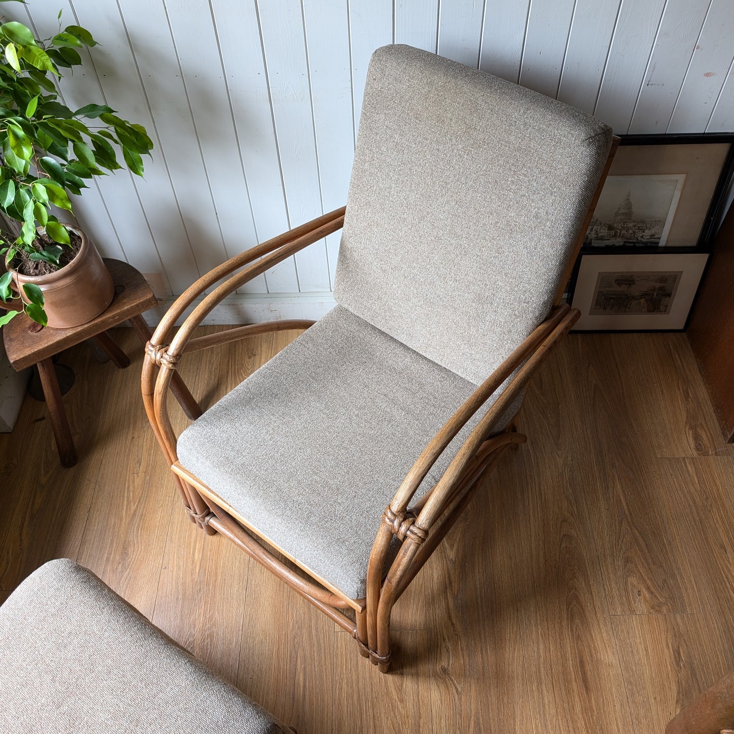 Vintage Bentwood Armchair with Matching Footstool