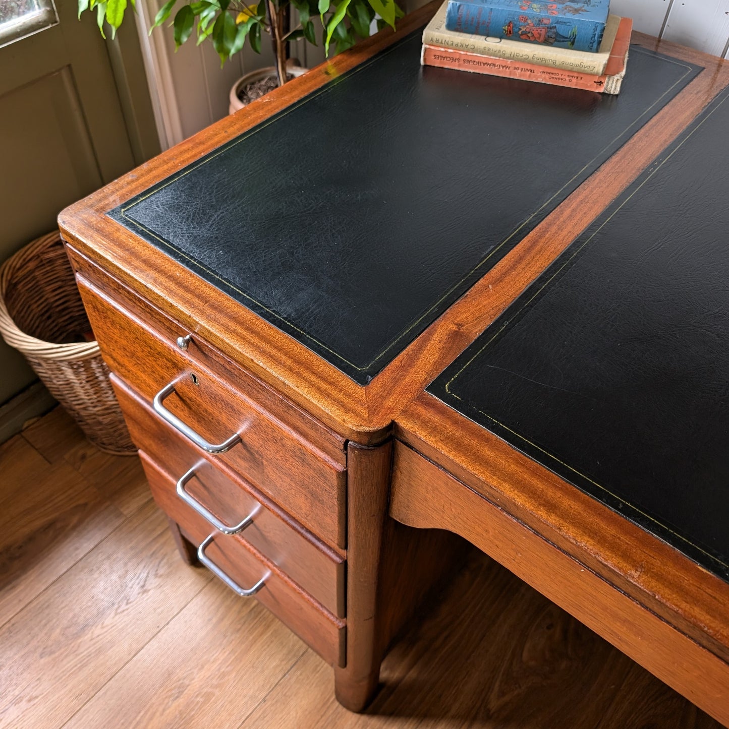 Antique Twin Pedestal Desk