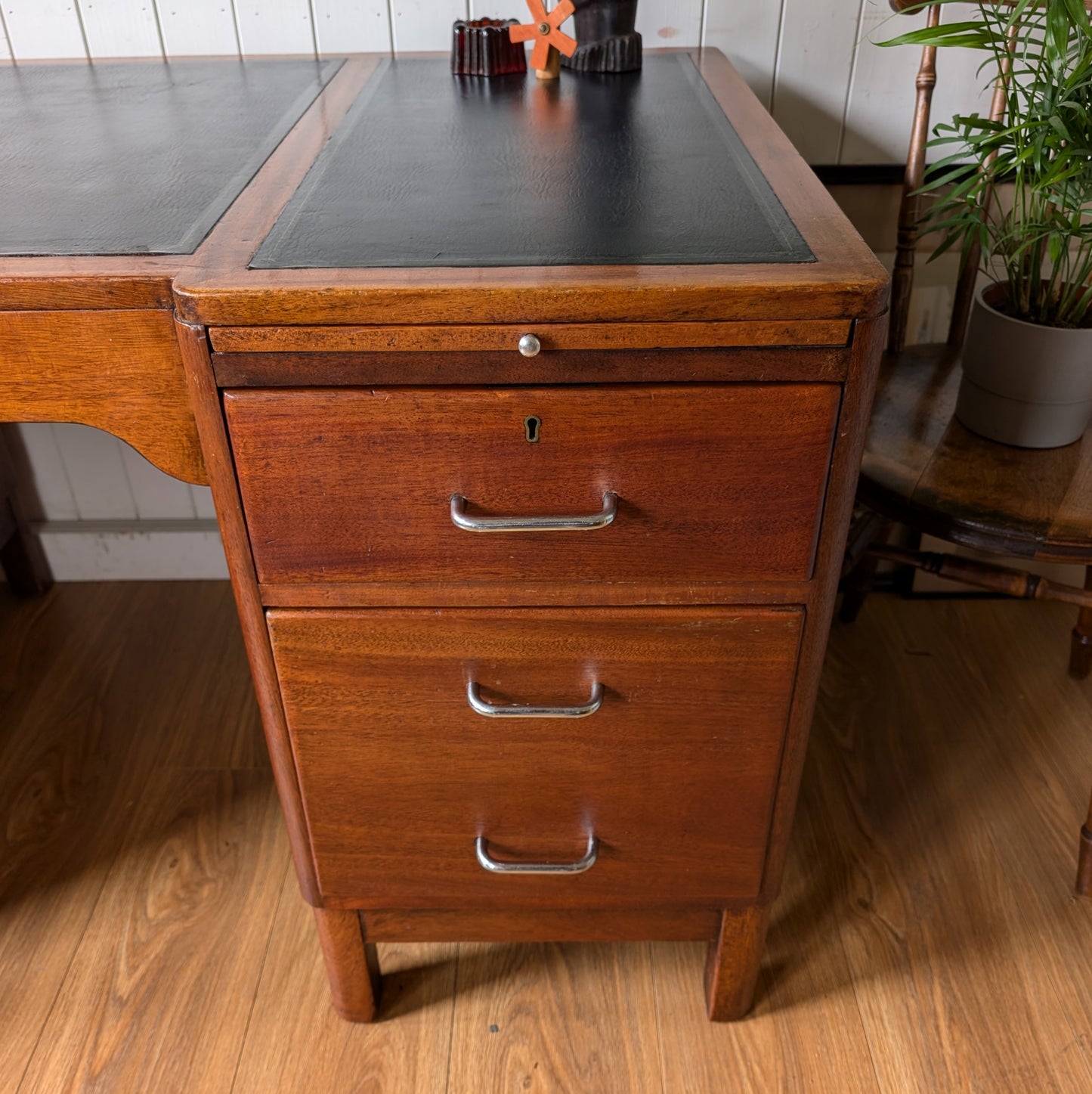 Antique Twin Pedestal Desk