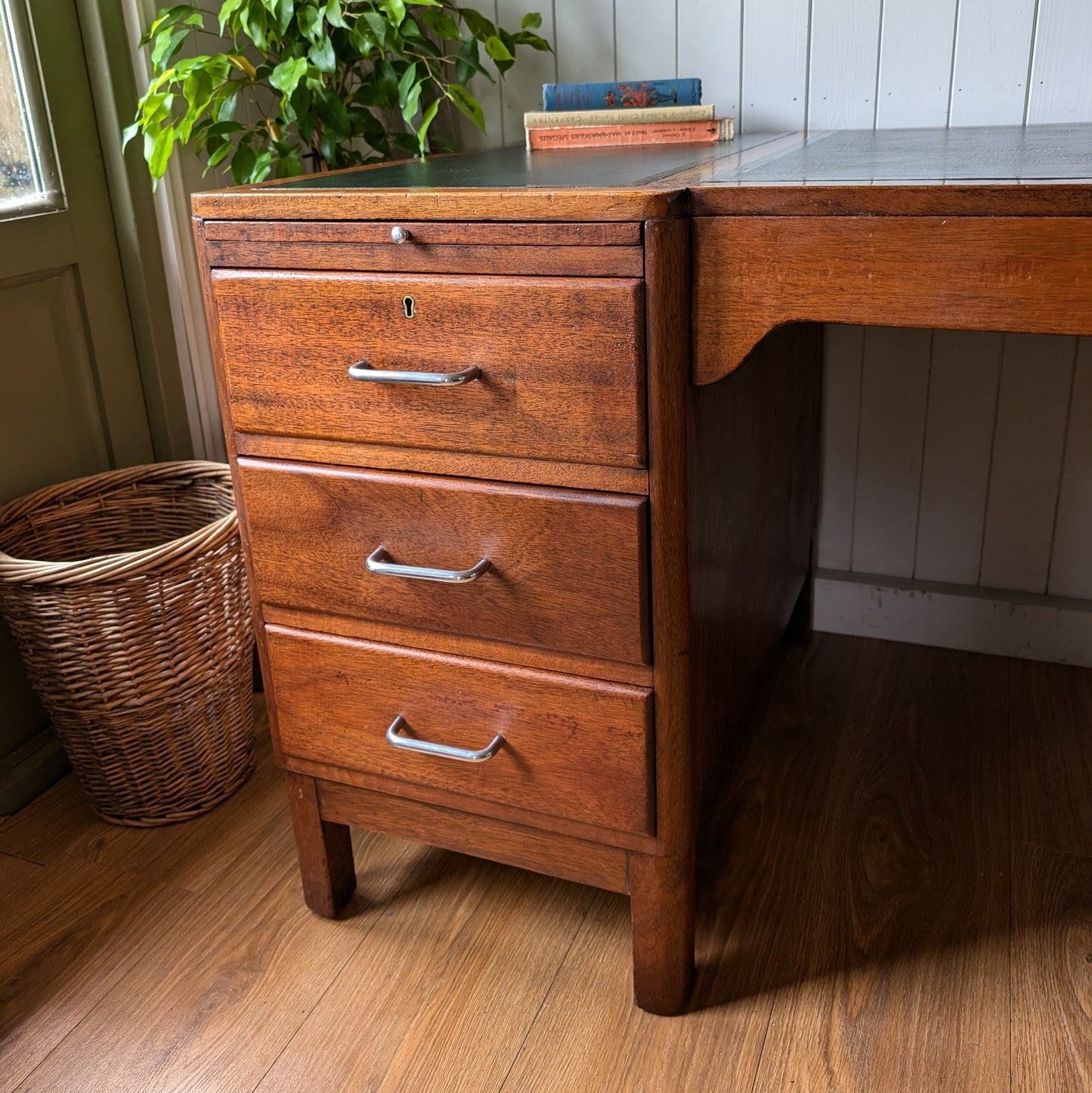 Antique Twin Pedestal Desk