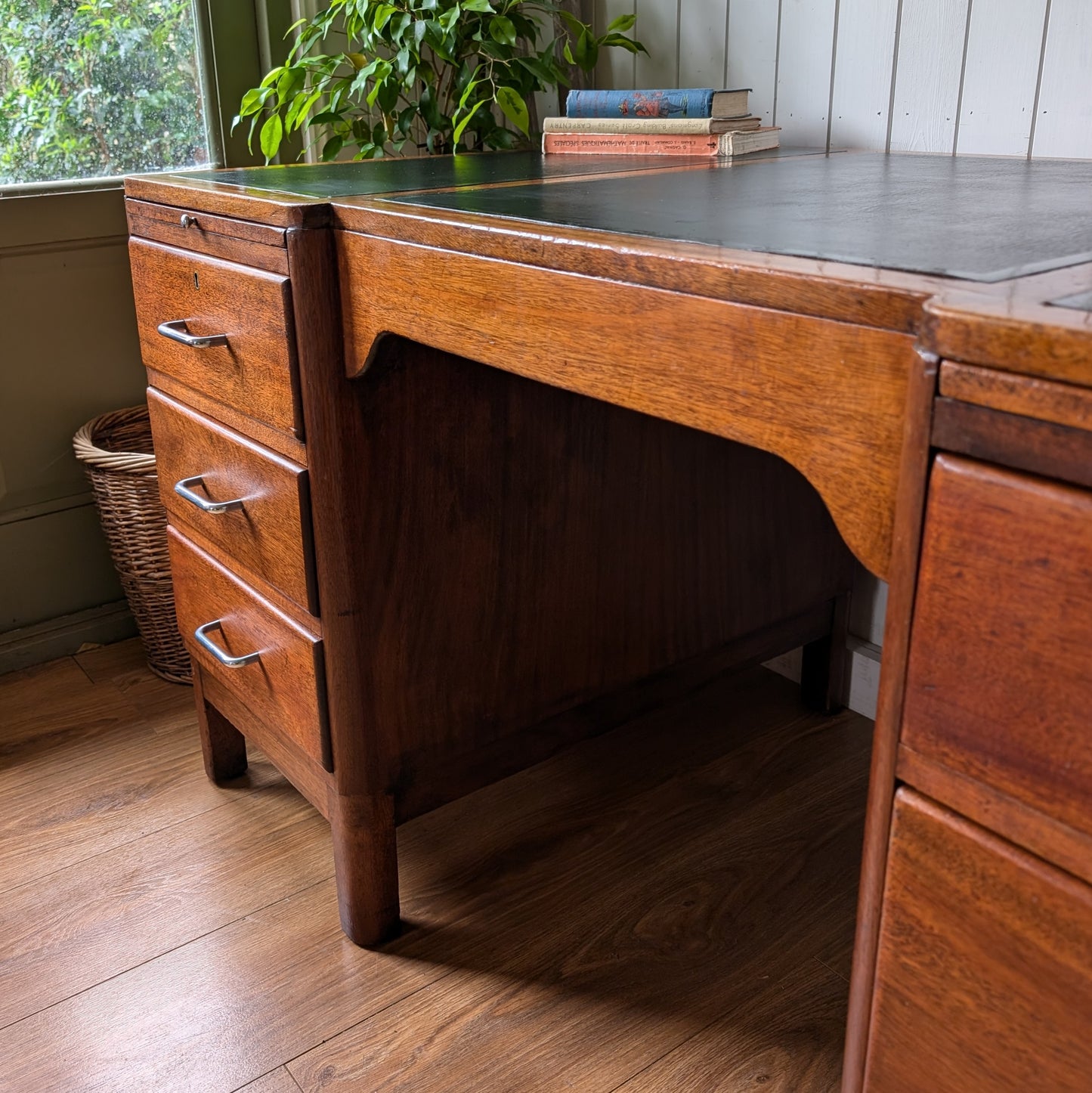 Antique Twin Pedestal Desk