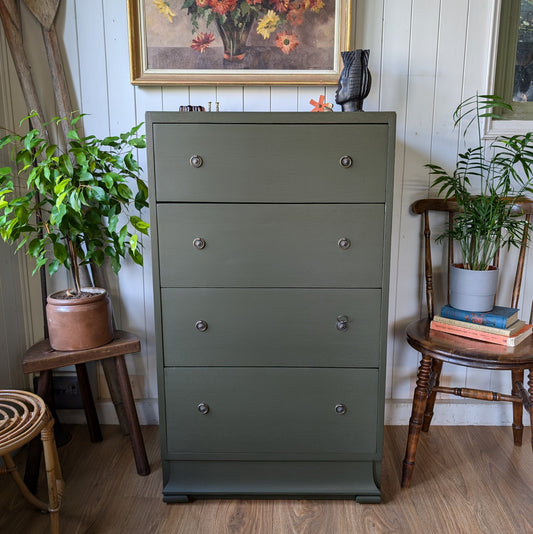 Tall and Slim Vintage Chest of Drawers