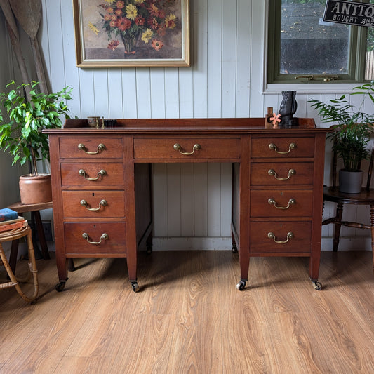 Edwardian Twin Pedestal Desk