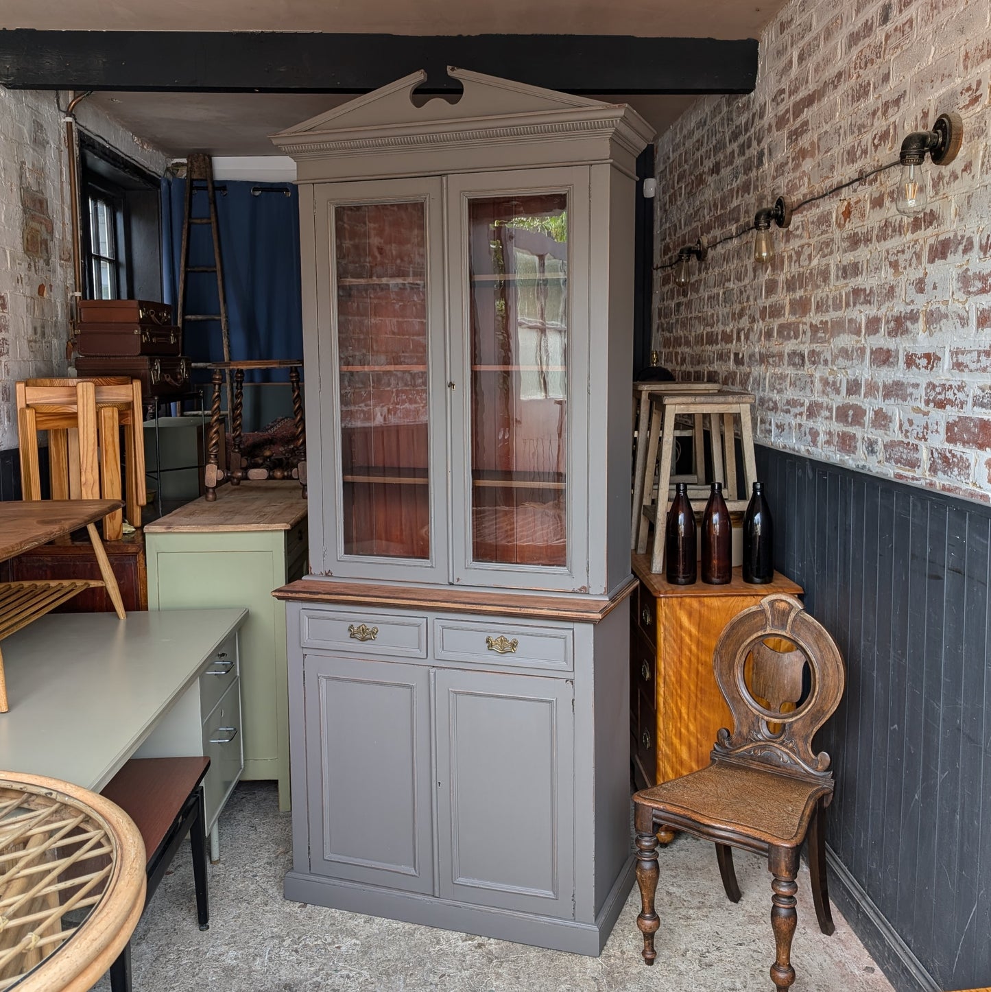 Antique Glazed Cupboard