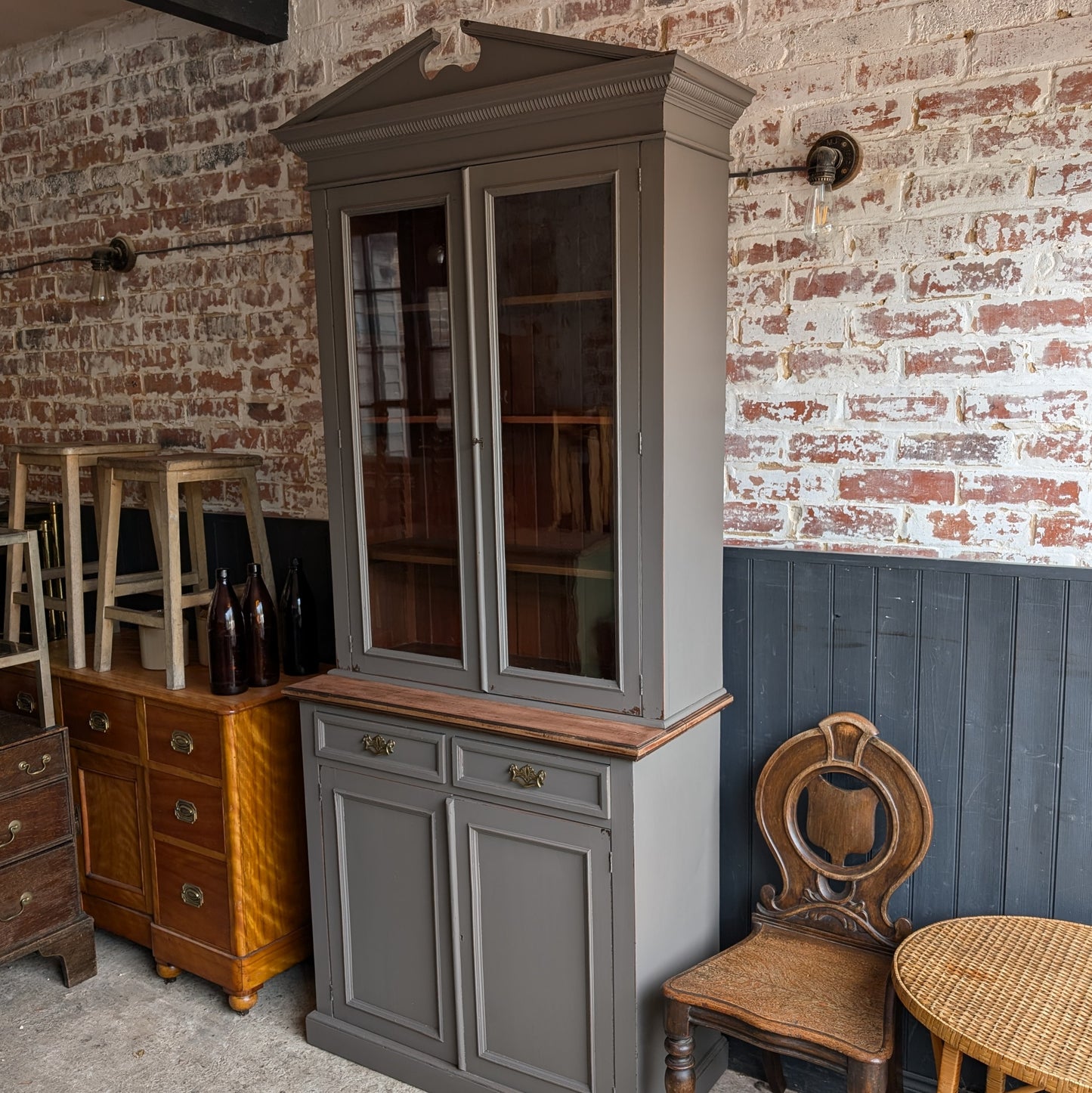 Antique Glazed Cupboard