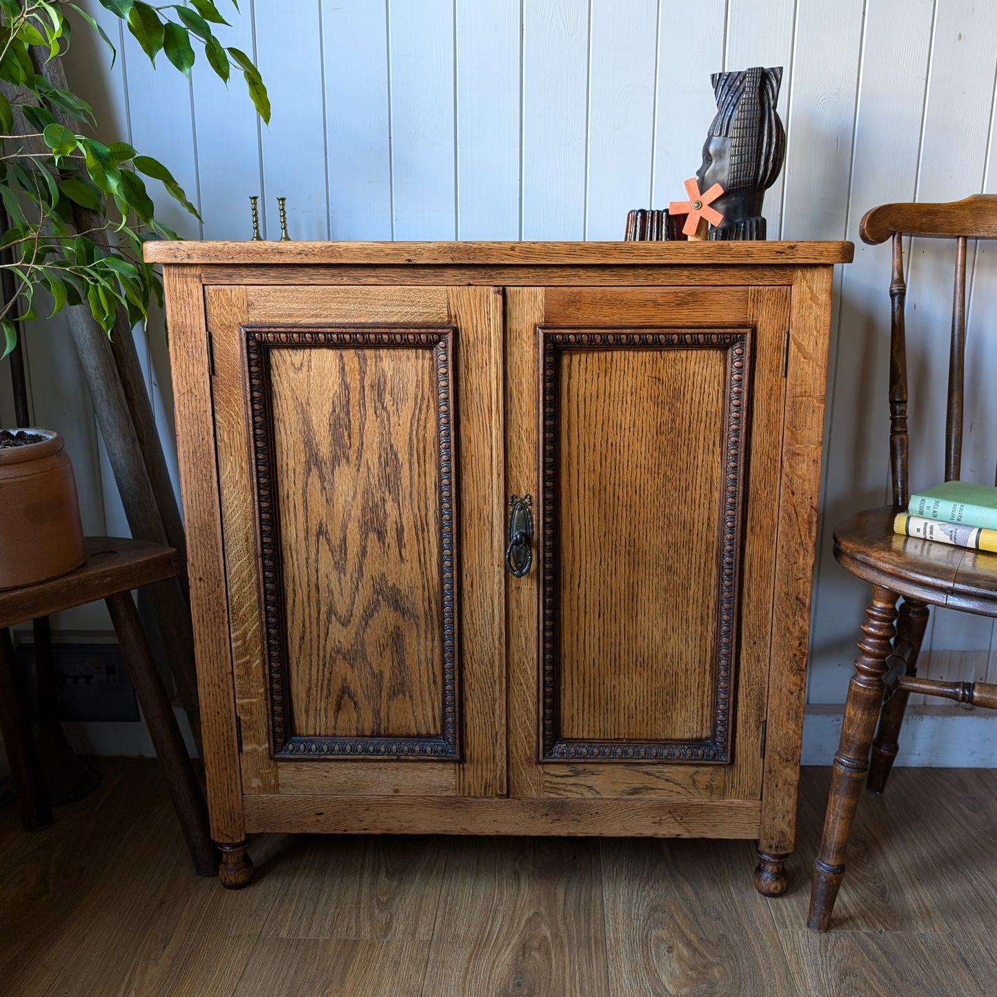 Small Antique Oak Cupboard