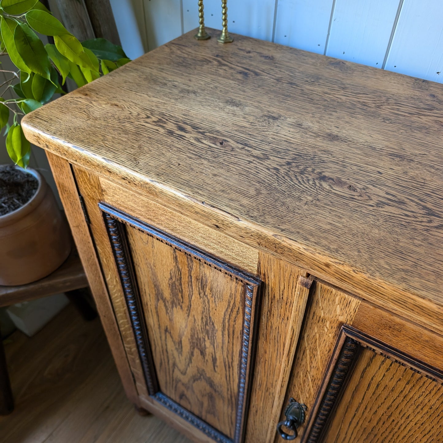 Small Antique Oak Cupboard