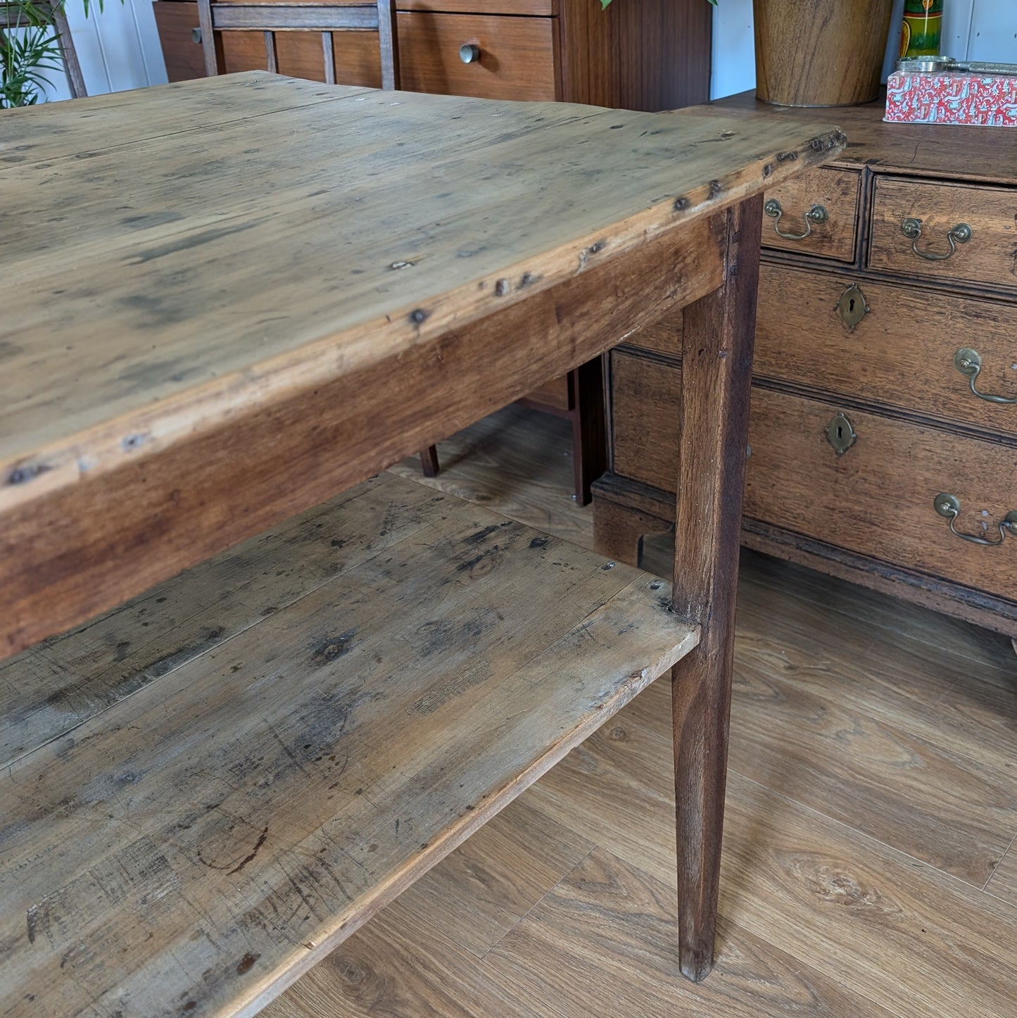 Antique French Kitchen Prep Table